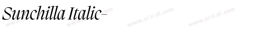 Sunchilla Italic字体转换 Sunchilla Italic字体转换